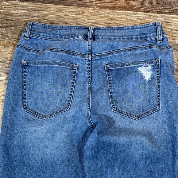 Chico’s Platinum Jeans with Rips & Rhinestone - Picture 7 of 10